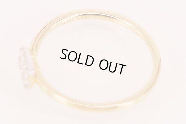 アガット　K18 ダイアイリリング 0.08ct 1.70g　刻印(2)