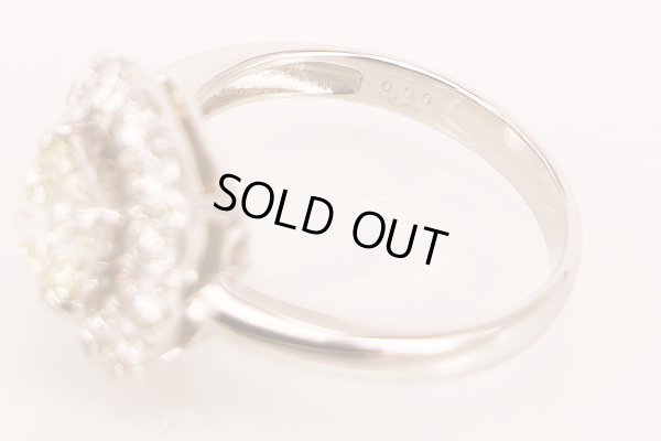 PT900 ダイアイリリング 1.151ct 0.99ct 7.80g　刻印(2)