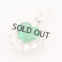 PT900 エメラルドダイアイリペンダントトップ 1.32ct 1.20ct 4.10g