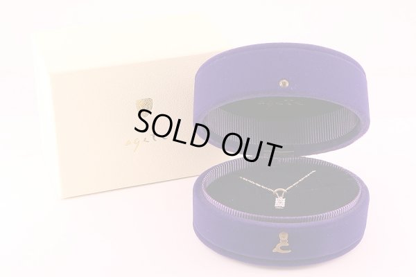 アガット　K18 ダイアイリペンダントネックレス 0.08ct 1.20g　箱