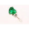 PT900 エメラルドダイアイリリング 1.79ct 0.531ct 0.524ct 6.80g　サイド