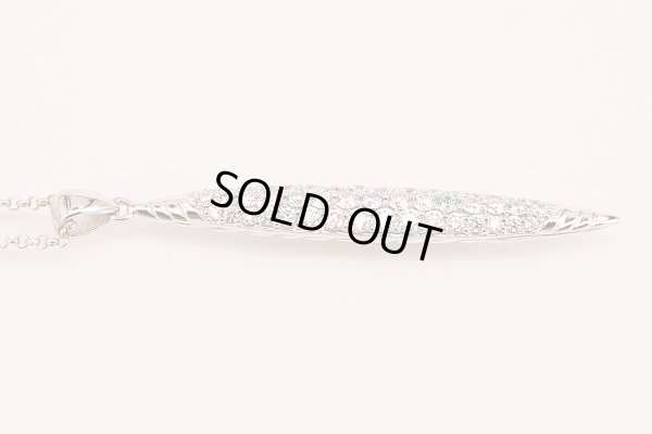 PT900/K18WG ダイアイリペンダントネックレス 1.62ct 0.24ct 13.60g　サイド
