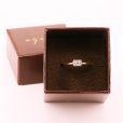 アガット　K18 ダイアイリリング 0.08ct 1.70g　箱