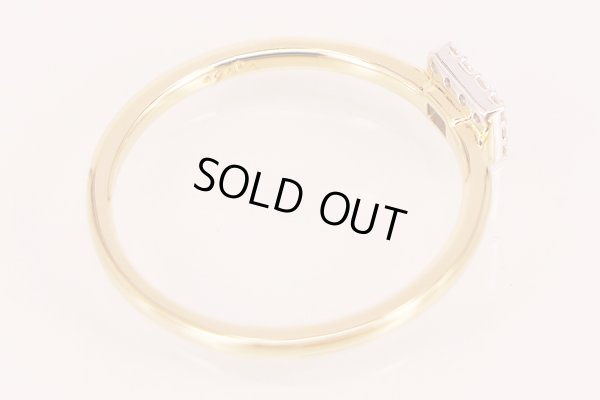 アガット　K18 ダイアイリリング 0.08ct 1.70g　刻印(1)