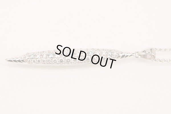 PT900/K18WG ダイアイリペンダントネックレス 1.62ct 0.24ct 13.60g　サイド