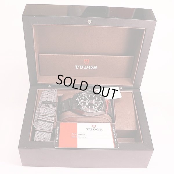 チューダー　ヘリテージ　ブラックベイダーク　７９２３０ＤＫ　黒文字盤　黒ブレス　箱・保証書