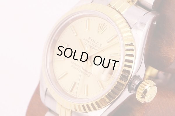 ロレックス　６９１７３　Ｒ６８１７６２　シャンパン文字盤　サイド拡大