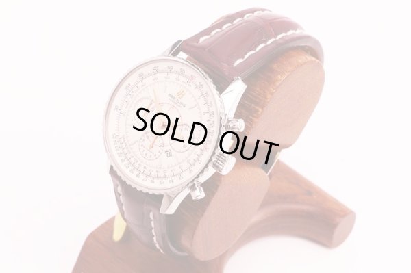 ブライトリング　モンブリラン３８　Ａ４１３７０　銀文字盤　サイド