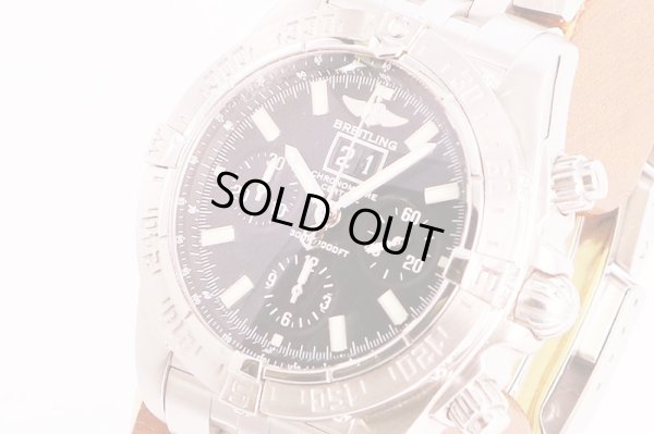 ブライトリング　クロノマット　ブラックバード　Ａ４４３５９　黒文字盤　ビックデイト　サイド拡大