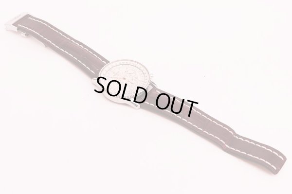 ブライトリング　モンブリラン３８　Ａ４１３７０　銀文字盤　革ベルト状態表面