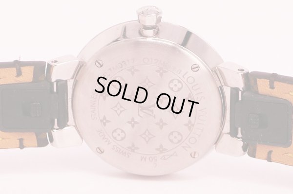 ルイヴィトン　タンブール　Ｑ１２ＭＧ＊Ｂ　銀文字盤 １０Ｐ　裏面拡大