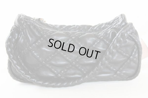 シャネル ロープモールディング ワンショルダーバック ブラック 裏面