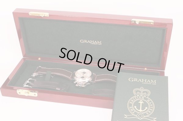 グラハム　クロノファイター　２ＣＦＡＳ．Ｓ０１　銀文字盤　箱