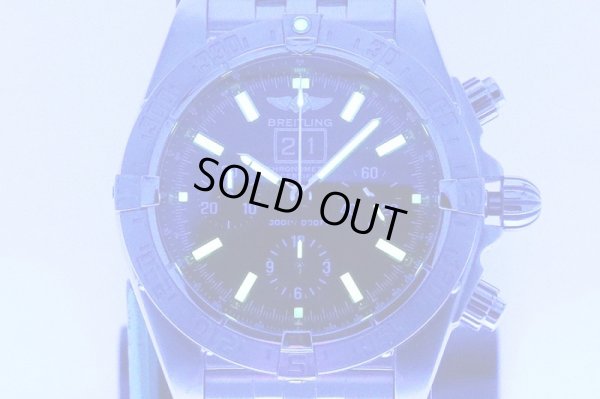 ブライトリング　クロノマット　ブラックバード　Ａ４４３５９　黒文字盤　ビックデイト　ライト