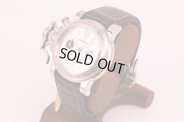 グラハム　クロノファイター　２ＣＦＡＳ．Ｓ０１　銀文字盤　サイド