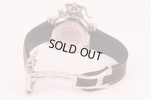 グラハム　クロノファイター　２ＣＦＡＳ．Ｓ０１　銀文字盤　革ベルト