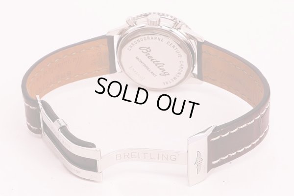 ブライトリング　モンブリラン３８　Ａ４１３７０　銀文字盤　革ベルト