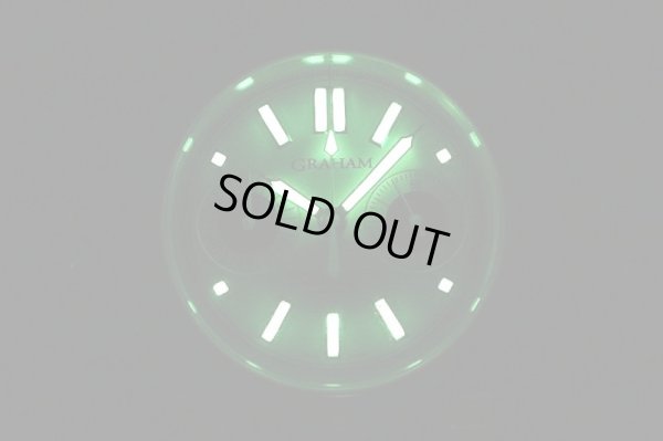 グラハム　クロノファイター　２ＣＦＡＳ．Ｓ０１　銀文字盤　ライト暗闇