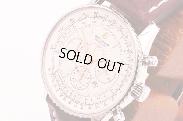 ブライトリング　モンブリラン３８　Ａ４１３７０　銀文字盤　サイド拡大