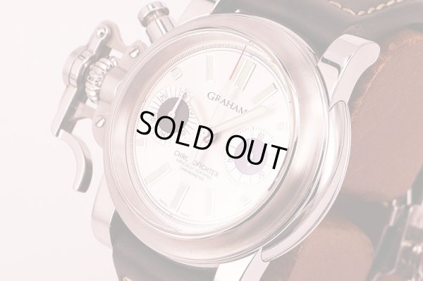 グラハム　クロノファイター　２ＣＦＡＳ．Ｓ０１　銀文字盤　サイド拡大