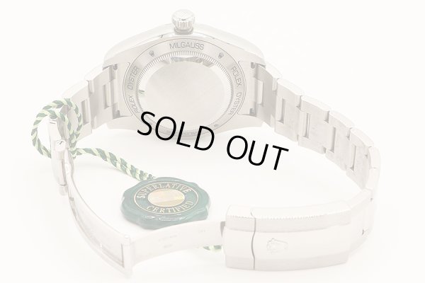 ロレックス　１１６４００ＧＶ　ミルガウス　ランダム　黒文字盤　グリーンガラス　ブレス