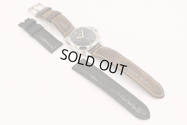 パネライ　ルミノール１９５０ＧＭＴ　ＰＡＭ０１５３７　黒文字盤　替えベルト