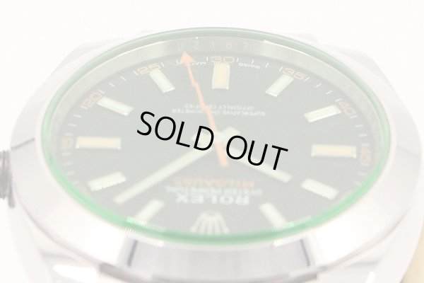 ロレックス　１１６４００ＧＶ　ミルガウス　ランダム　黒文字盤　グリーンガラス