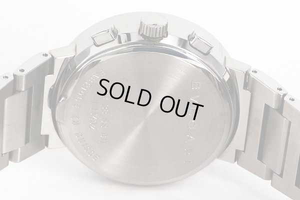 ブルガリ　ブルガリブルガリ　ＢＢ３８ＳＳＣＨ　クロノグラフ　白文字盤　裏面拡大