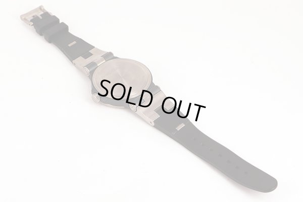 ブルガリ　チタニウム　ＴＩ４４ＴＡ　カーボン文字盤　ラバーベルト状態　裏面