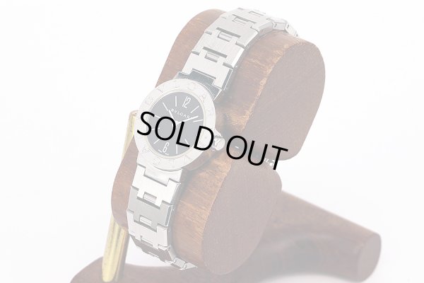 ブルガリ　ブルガリブルガリ　ＢＢ２３ＳＳ　黒ロゴ文字盤　サイド