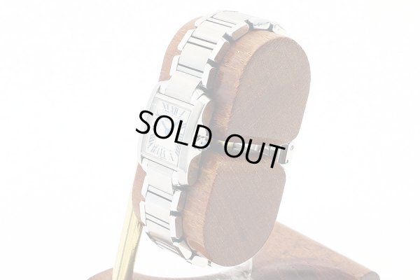 カルティエ　タンクフランセーズＳＭ　２３８４　白文字盤　サイド