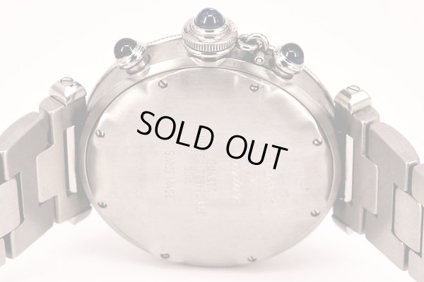 カルティエ　パシャ３８　クロノグラフ　Ｗ３１００４Ｈ３　白文字盤　裏面拡大