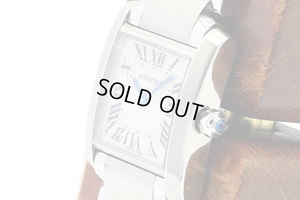 カルティエ　タンクフランセーズＳＭ　２３８４　白文字盤　サイド拡大