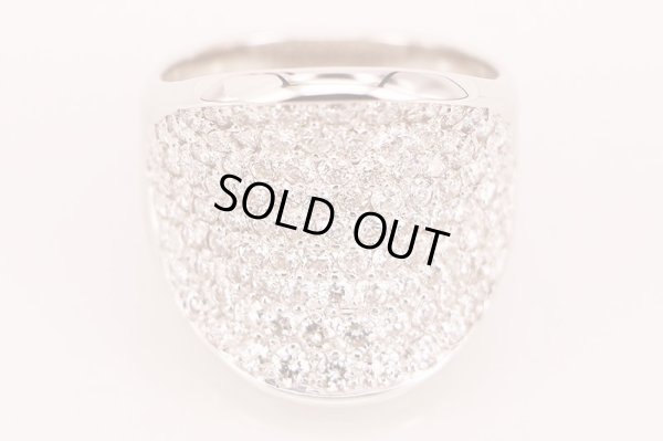 K18WG ダイアイリリング 2.10ct 9.10g　拡大