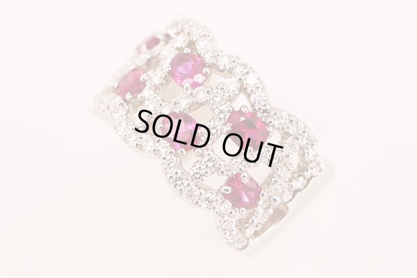 PT900 ルビーダイアイリリング 1.01ct 1.20ct 15.10g　サイド