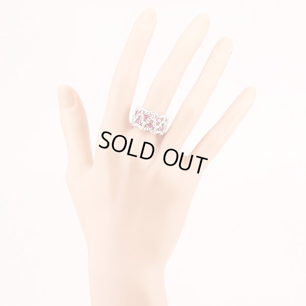 PT900 ルビーダイアイリリング 1.01ct 1.20ct 15.10g　装着イメージ