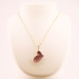 K18PG ピンクサファイアダイアイリペンダントネックレス 2.81ct 0.47ct 10.70g　装着イメージ