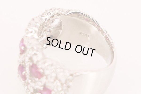 PT900 ルビーダイアイリリング 1.01ct 1.20ct 15.10g　刻印(2)