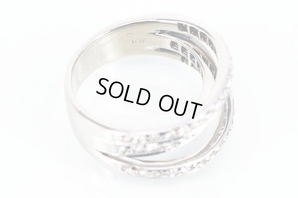 K18WG ダイアイリリング 0.71ct 6.60g　刻印(1)