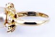 K18イエローパールダイアイリリング 11.00mm 0.19ct 9.00g　刻印(2)