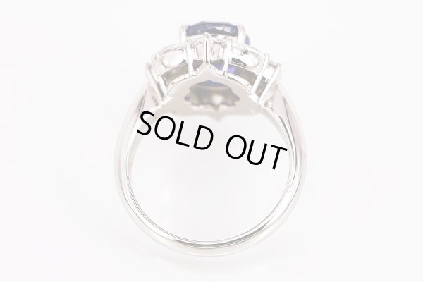 PT900 サファイアダイアイリリング 3.63ct 1.568ct 8.50g　内側
