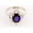 PT900 サファイアダイアイリリング 3.63ct 1.568ct 8.50g　拡大(1)