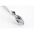 K18WG ルビーダイアイリペンダントネックレス 0.34ct 0.12ct 7.30g　サイド