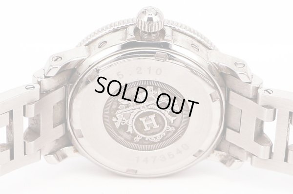 エルメス　クリッパーダイバー　ＣＬ５．２１０　青文字盤　裏面拡大