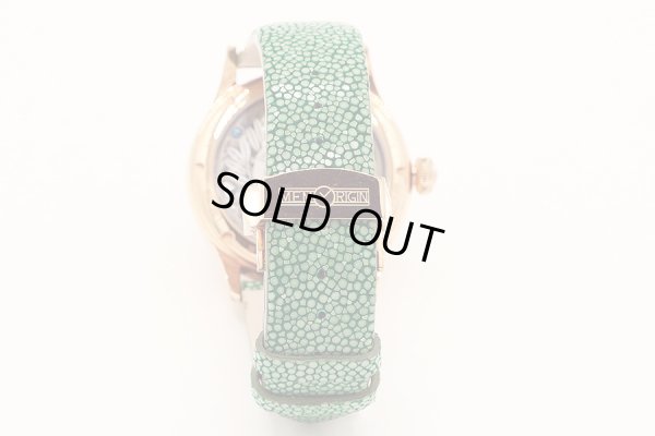 メモリジン　トゥールヴィヨン　伊達政宗　グレー文字盤　革ベルト裏面