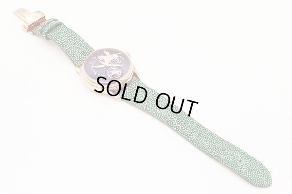 メモリジン　トゥールヴィヨン　伊達政宗　グレー文字盤　革ベルト状態　表面