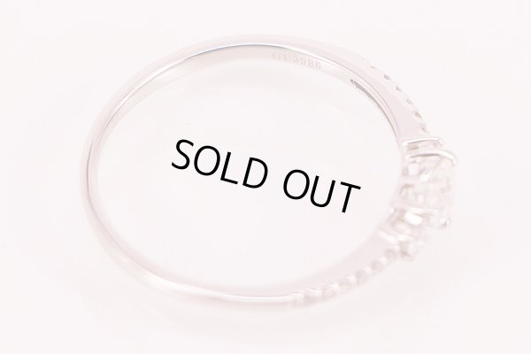 PT900 ダイアイリリング 0.204ct 0.10ct 1.70g　刻印(2)