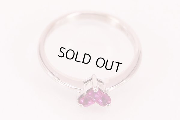 K18WG ルビーイリリング 0.25ct 2.30g
