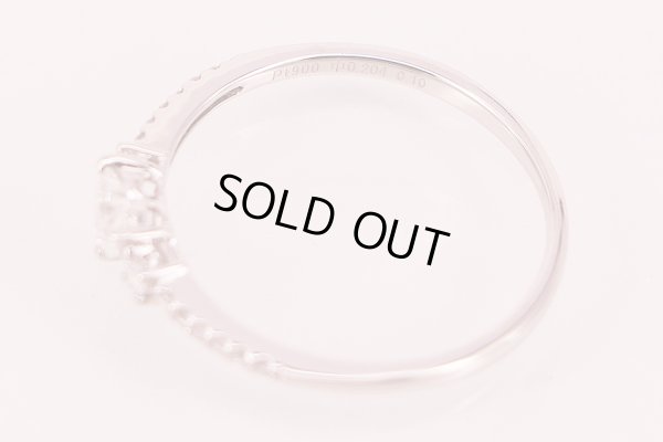 PT900 ダイアイリリング 0.204ct 0.10ct 1.70g　刻印(1)