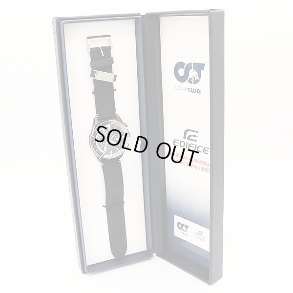 カシオ　エディフィス　ＥＱＢ－１０００ＡＴ　カーボン文字盤　アルファタウリ２０２１年限定　箱・説明書